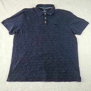 Tommy Bahama Polo Shirt Men's Size XL Blue Marlon Logo Embroidery Short Sleeve